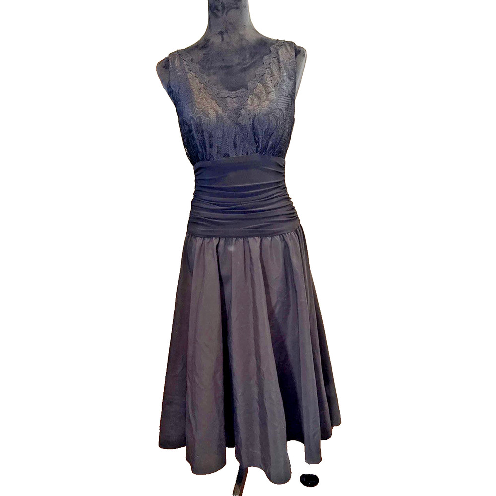 Jessica Howard Evenings Black Lace Bustier With Tule Lining Regular 6
